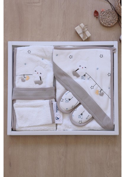 Erkek Bebek Bornoz Takımı Havlu Seti % 100 Pamuk Kumaş STL6444 fırsatları
