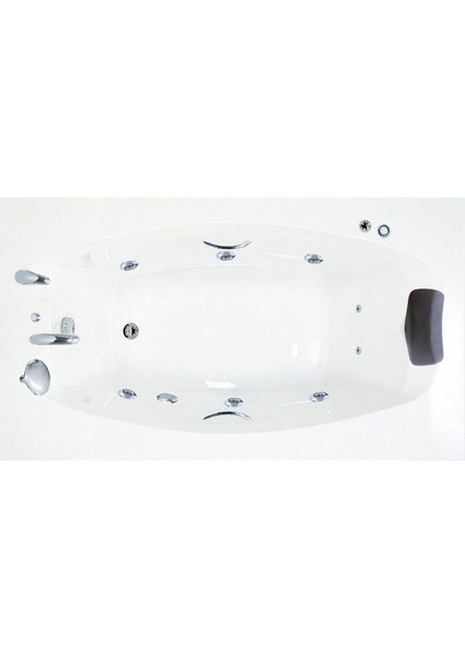 San Diego Jakuzi 184x102 H:63 Bonus Hidromasaj Sistemli Küvet (Gövde + Metal Ayak + Ön Panel)
