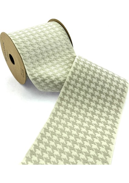 Kaz Ayağı Desen Dokuma Geniş Perde Bordür / Aksesuar (10 Cm. Genişlik - 3,5 Mt. Uzunluk)