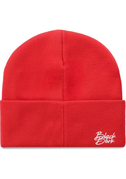 Black Börk  V1 Akrilik Samuray - 10 Kod Logolu Unisex Kırmızı Bere (Beanie)