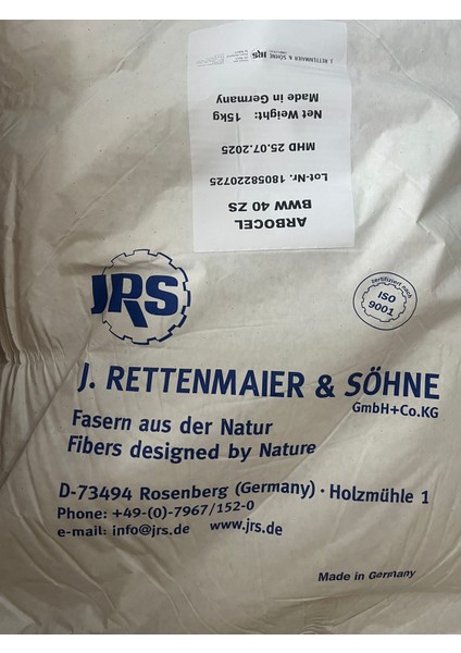 Toz Selüloz Jrs Arbocel Bww 40 Zs Doğal Selüloz 15 kg Paket 18058220725 fiyatları