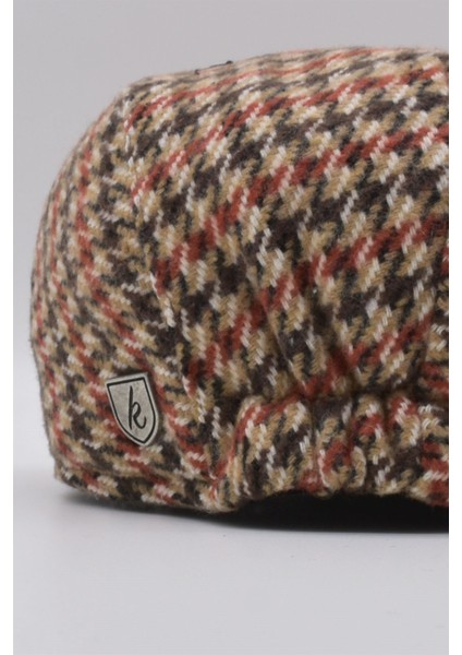 Desenli Camel Erkek Kasket Driver Şapka Flat Cap fiyatları