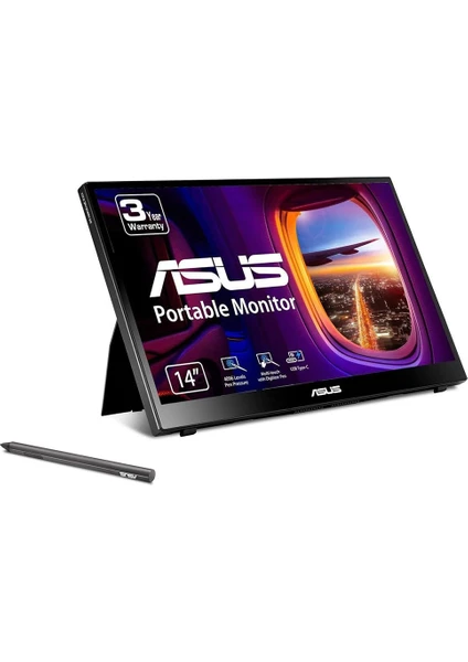 ASUS ZENSCREEN  INK MB14AHD 14" 5MS (Micro-HDMI USB-C) 10 PARMAK DOKUNMATIK,KALEM, EYECARE IPS 1920x1080 TASINABILIR USB MONITOR (MB14AHD)