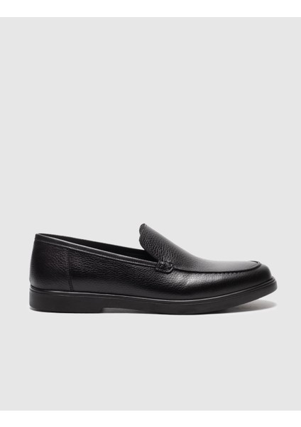 Hakiki Deri Siyah Erkek Loafer