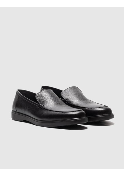 Hakiki Deri Siyah Erkek Loafer