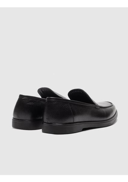 Hakiki Deri Siyah Erkek Loafer