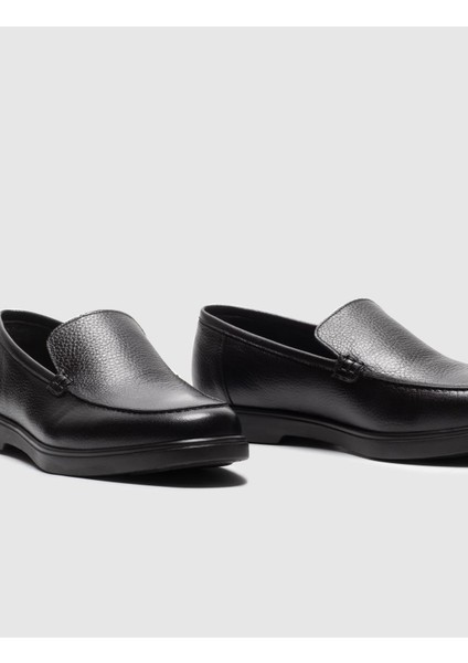 Hakiki Deri Siyah Erkek Loafer