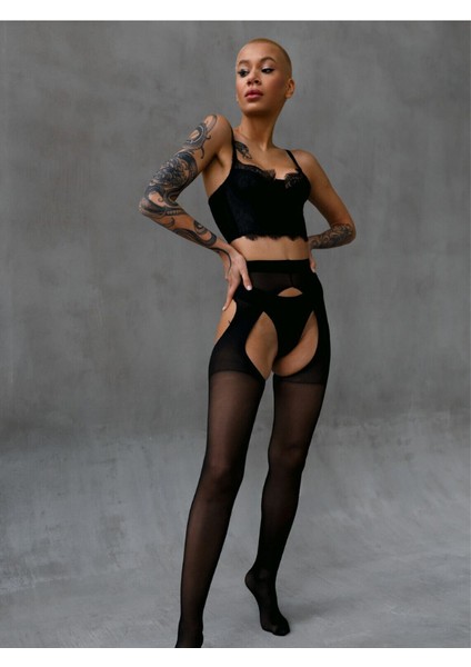 Fantazi Jartiyer Model Özel Bölgesi Açık Külotlu Çorap fiyatları