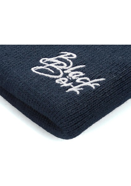 Black Börk  V1 Akrilik Never Give Up - 5sb Kod Logolu Unisex Indigo Bere (Beanie)