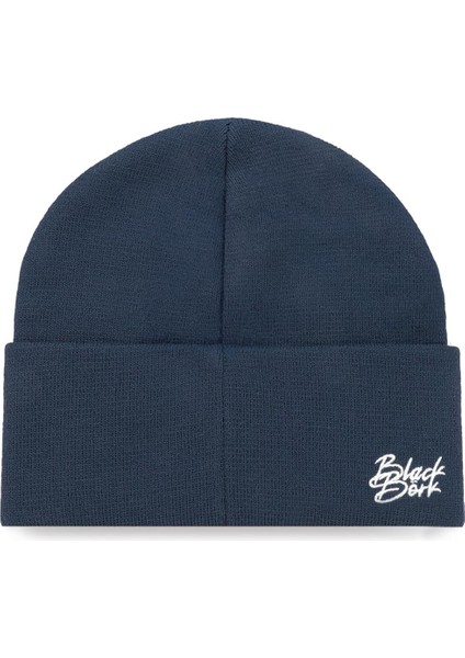 Black Börk  V1 Akrilik Never Give Up - 5sb Kod Logolu Unisex Indigo Bere (Beanie)