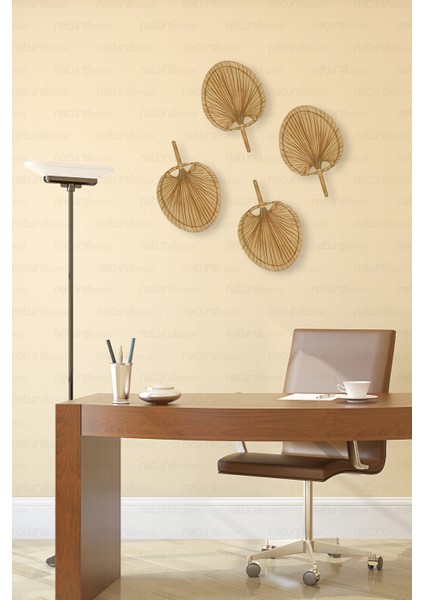 Naturel Home Bohem Japon Yelpazesi 19X28 Cm, Duvar Dekorasyon, Duvar Süsü, Iskandinav, Modern, Rattan