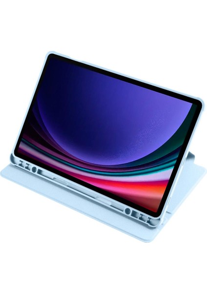 Galaxy Tab S9 11" SM-X710 Uyumlu Kılıf Kalem Bölmeli Dönebilen Yatay Dikey Standlı Akıllı Kapaklı