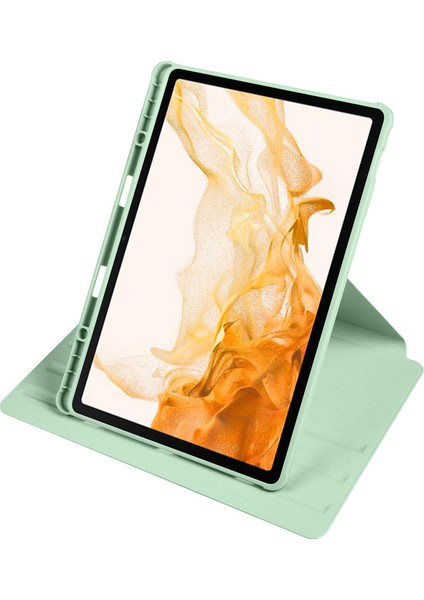 Galaxy Tab S9+ Plus 12.4" SM-X810 Uyumlu Kılıf Kalem Bölmeli Dönebilen Yatay Dikey Standlı Kapaklı