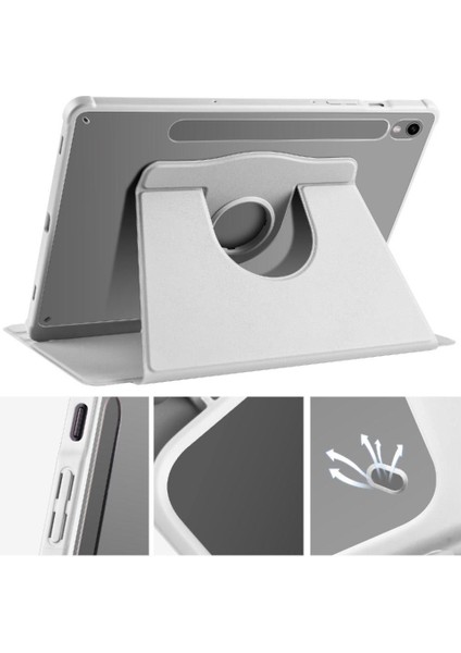 Galaxy Tab S9 11" SM-X710 Uyumlu Kılıf Kalem Bölmeli Dönebilen Yatay Dikey Standlı Akıllı Kapaklı indirimleri
