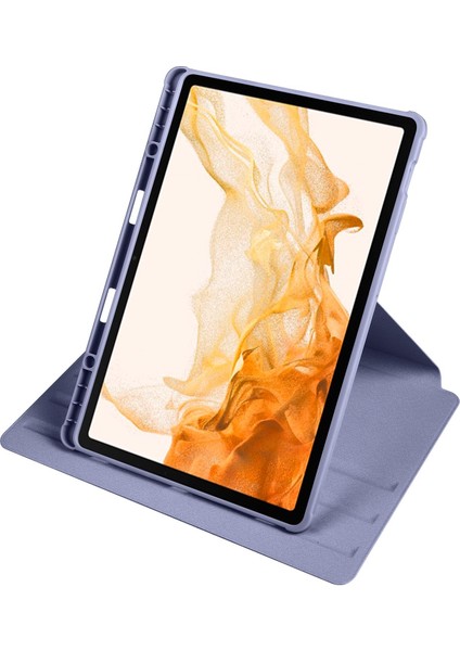 Galaxy Tab S9+ Plus 12.4" SM-X810 Uyumlu Kılıf Kalem Bölmeli Dönebilen Yatay Dikey Standlı Kapaklı