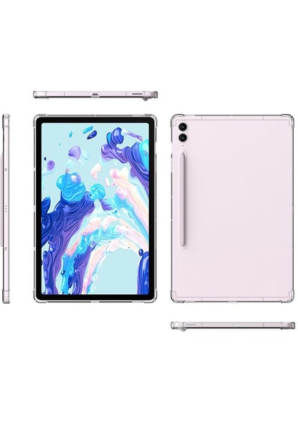 Galaxy Tab S9 Ultra 14.6" SM-X910 Uyumlu Şeffaf Silikon Kılıf Anti Shock Koruyucu Kapak Darbe Emici