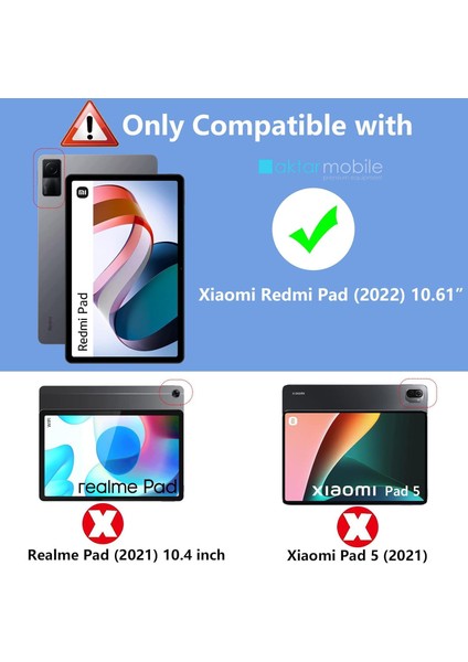 Redmi Pad 10.61" 2022 Uyumlu Şeffaf Silikon Kılıf Esnek Tpu Kapak Arkası Buzlu Tablet Kılıfı