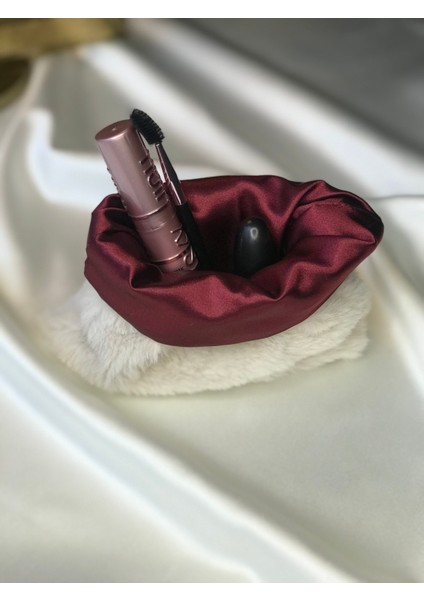 Peluş Makyaj Çantası Küçük Çanta Boy