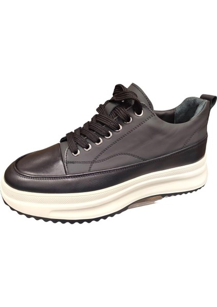 18407 Hafif Taban Deri Sneaker Erkek Spor Ayakkabı