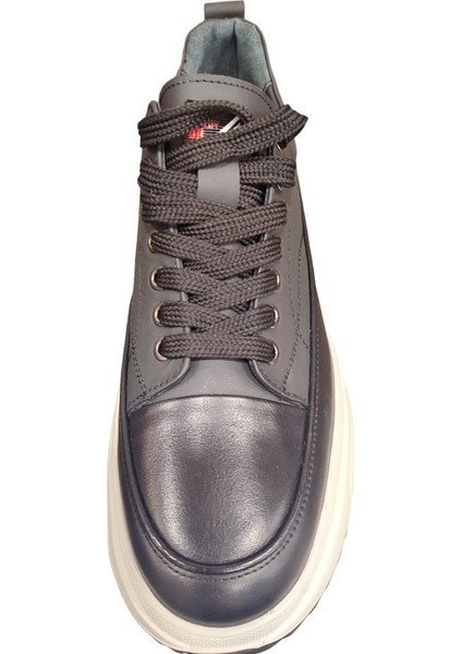 18407 Hafif Taban Deri Sneaker Erkek Spor Ayakkabı