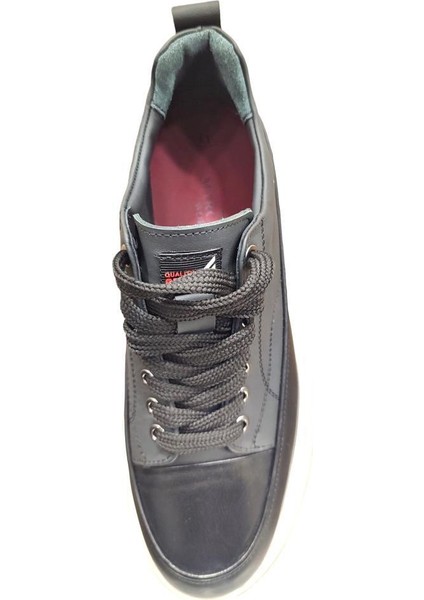 18407 Hafif Taban Deri Sneaker Erkek Spor Ayakkabı