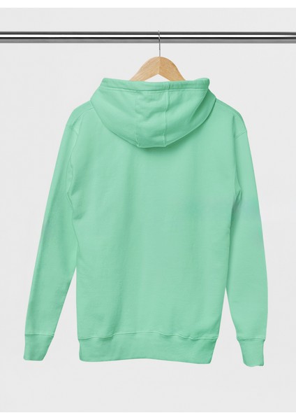 Unisex Basic Su Yeşili Oversize 3 Iplik Kışlık Pamuklu Sweatshirt modelleri