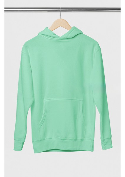 Unisex Basic Su Yeşili Oversize 3 Iplik Kışlık Pamuklu Sweatshirt indirimleri