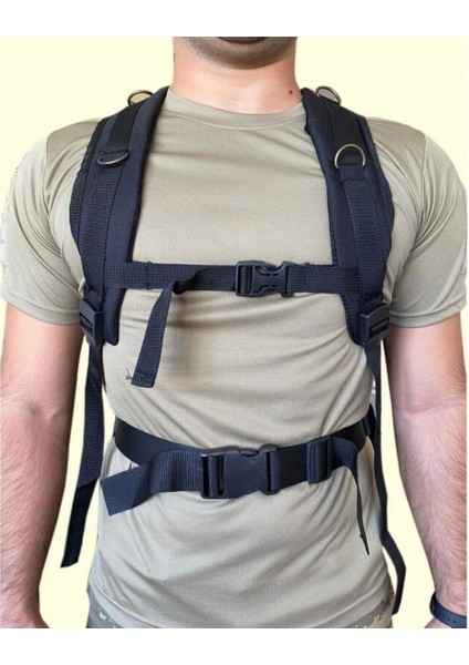 Siyah Cordura Kumaş Taktikal Sırt Çantası 55 L modelleri