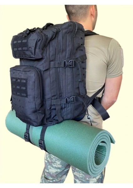Siyah Cordura Kumaş Taktikal Sırt Çantası 55 L indirimleri