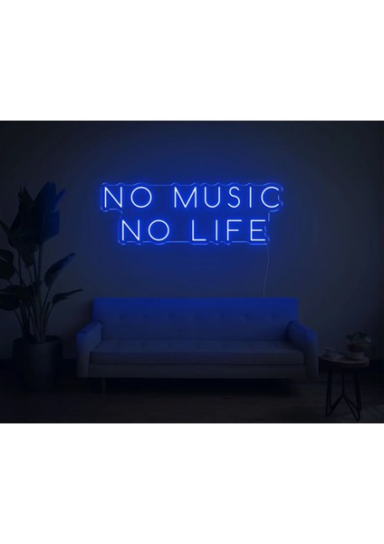 No Music No Lıfe Yazılı Neon Tabela