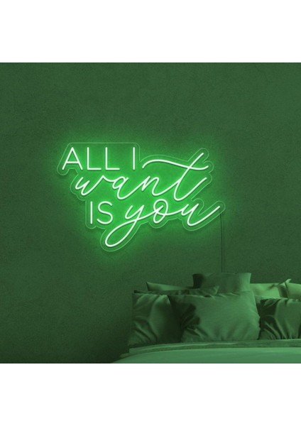 All I Want Is You Yazılı Neon Tabela