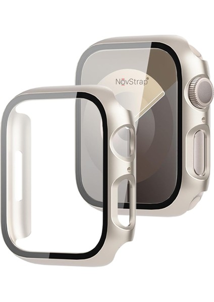Apple Watch Series 7/8/9 41MM ile Uyumlu Starlight Yıldız Işığı Ekran Kasa Koruyucu Kapak