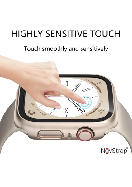 Apple Watch Series 7/8/9 41MM ile Uyumlu Starlight Yıldız Işığı Ekran Kasa Koruyucu Kapak fırsatları