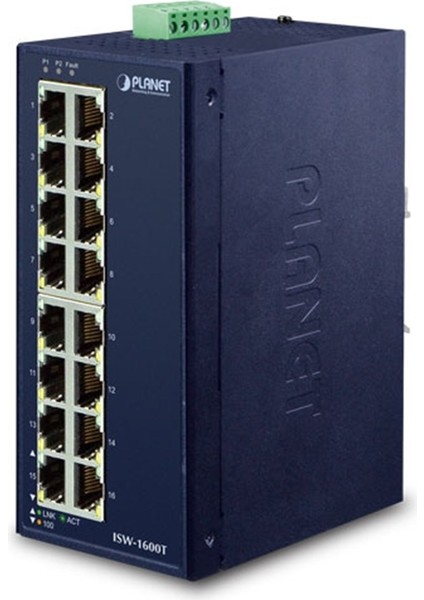 Endüstriyel 16-Port 10/100TX Fast Ethernet Switch (-40~75 derece C)
Industrial 16-Port 10/100TX Fast Ethernet Switch (-40~75 degrees C)