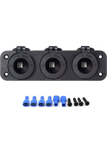Marin Şarj + Şarj + Şarj Soketi Plastik Çerçeveli 12-24V
