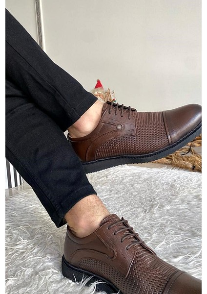 Klasik Bağcıklı Spor Taban Deri Ortopedik Günlük Her Mevsim Erkek Ayakkabı