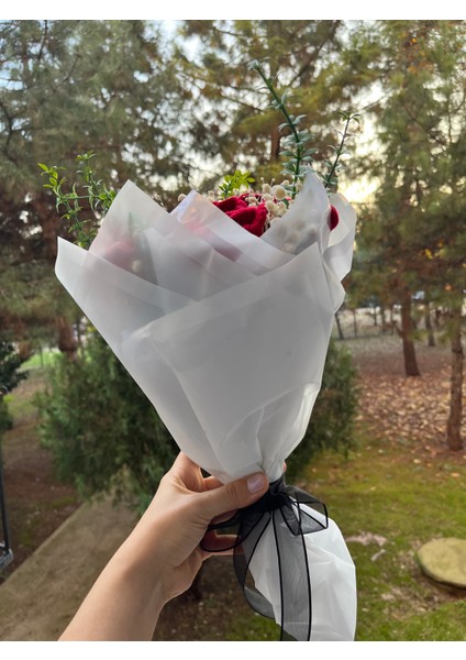 Örgü Kırmızı Gül Buketi,kırmızı Gül,el Yapımı Örgü Çiçek Buketi,anneye,sevgiliye,öğretmene Hediye modelleri