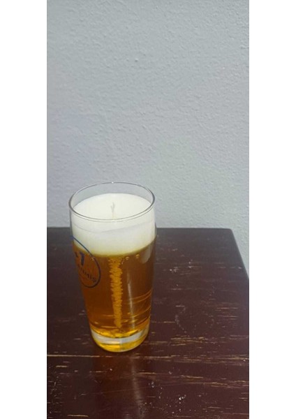 Dekoratif Jel&bira Görünümlü Düz Köpüklü Mum (Kokusuz)