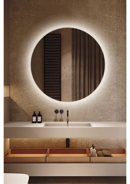 LED Işıklı Yuvarlak Model Dekoratif Duvar Aynası, Modern Eşsiz Ayna, Ayna Duvar Dekorasyon Ürünü fiyatları