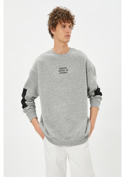 Erkek Gri Sweatshirt