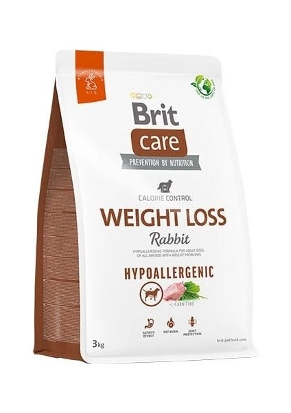 Weight Loss Kilo Kontrolü Sağlayan Tavşanlı Yetişkin Köpek Maması 3 kg