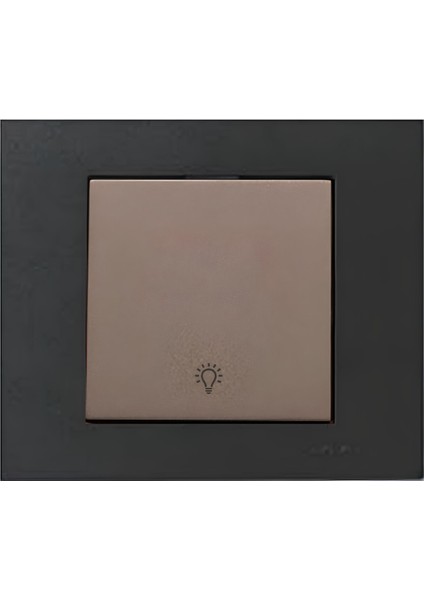 Grano Metalik Light Anahtar Mocha + Siyah Çerçeve