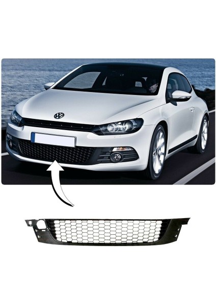 Volkswagen Scirocco 2008 - 2014 Tampon Izgarası Orta