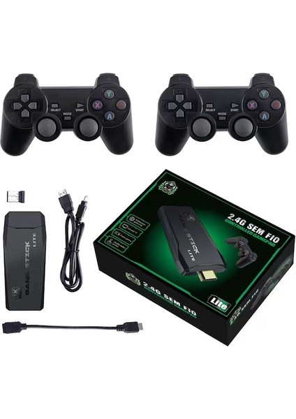 Ps1 Home Tv Kablosuz Çift Kol Retro 10.000 Oyunlu Tv Stick Mini Oyun Konsolu (Yurt Dışından)