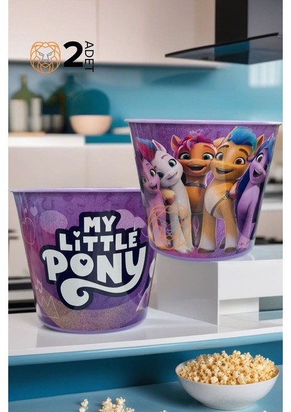 My Little Pony Patlamış Mısır Popcorn Kovası 2 Li Set