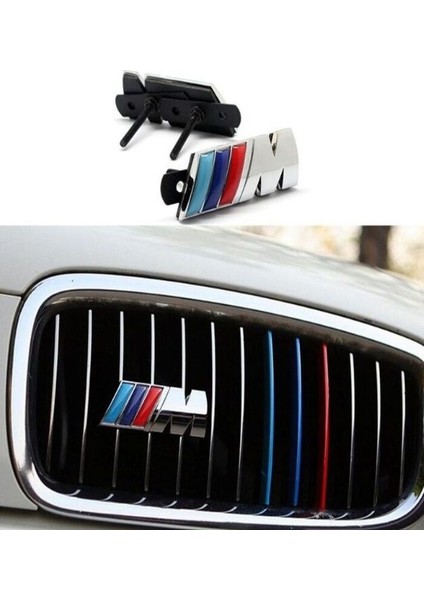 Bmw M /// Vidalı Metal Ön Panjur Arma