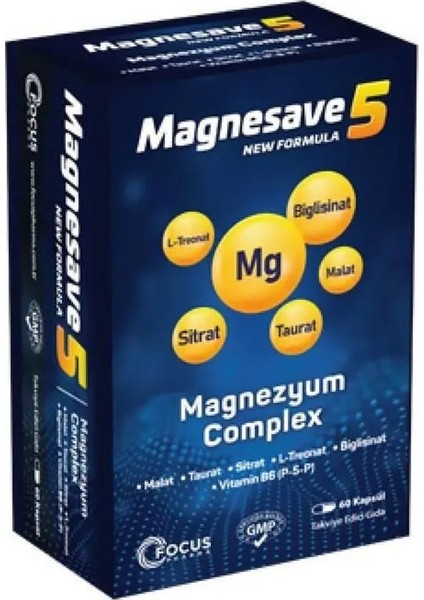Magnesave5 Magnezyum Complex 60 Kapsül x 5 Adet fiyatları