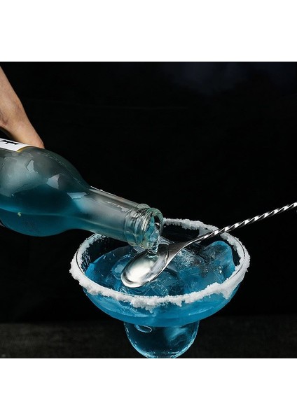 304 Çelik 32 cm Uzun Çift Başlı Çatallı Kokteyl Karıştırma Barmen Kaşığı CIN582 fırsatları