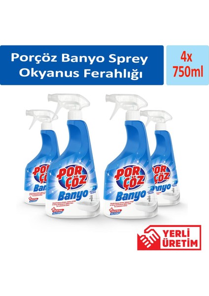 Banyo Sprey Okyanus Ferahlığı 750 ml x 4 Adet