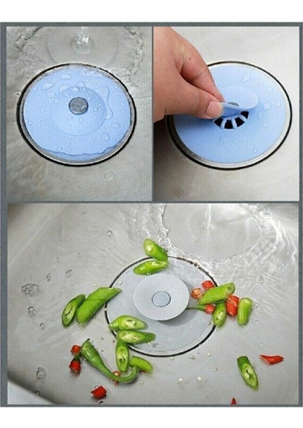 4 Adet Lavabo Küvet Tıkacı Mutfak Banyo Gider Tıpası Kapağı Tıkaç Süzgeç